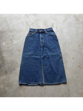 Orange Tab Levi's Denim Skirt Mid-Length Blue Jean Skirt